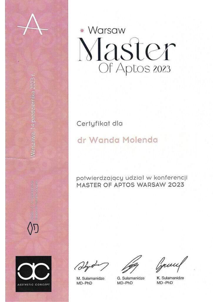 Certyfikat Master of Aptos