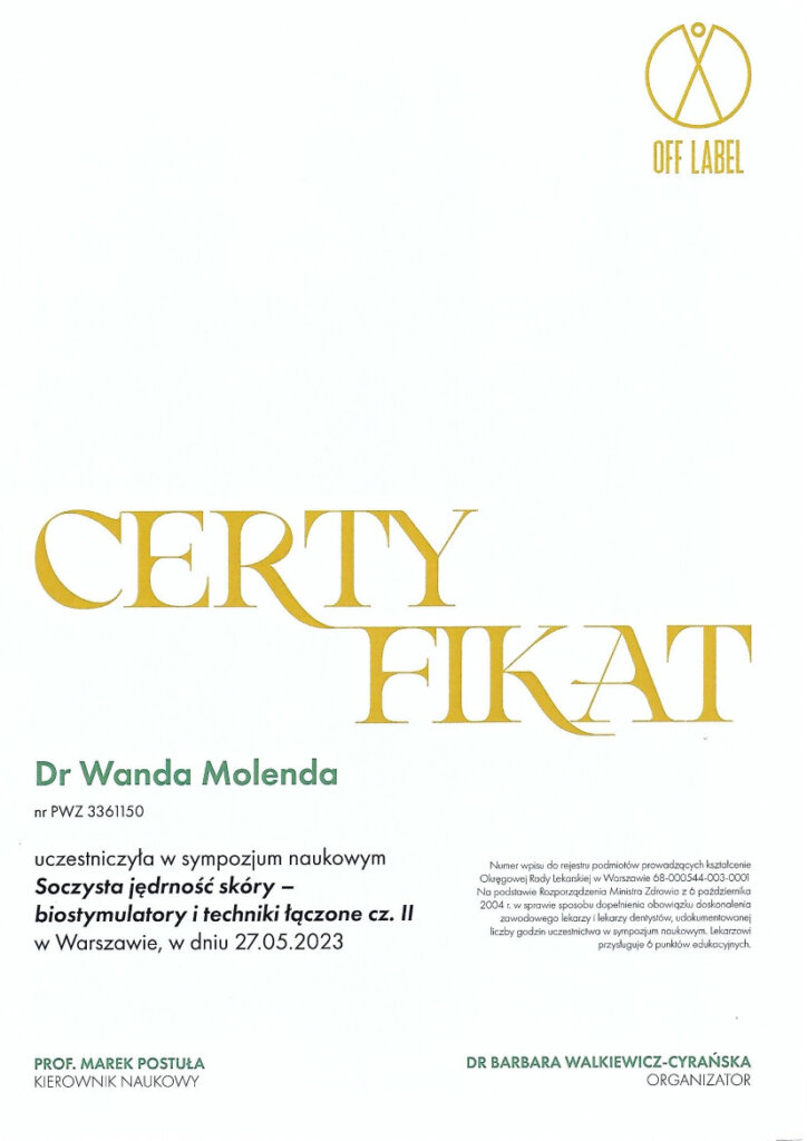 Certyfikat - biostymulatory i techniki łączone - część 2